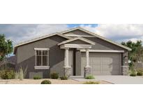 Charming single-story home with a neutral color palette, a two-car garage, and desert landscaping at 3322 E Valleyhigh Trl, San Tan Valley, AZ 85143