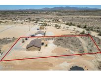 Aerial view outlining property lines in desert landscape at 21859 W Gail Dr, Buckeye, AZ 85326