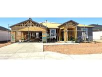 New construction home featuring a two-car garage and a modern design at 1534 E Mason Dr, Casa Grande, AZ 85122
