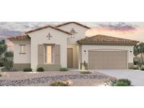 Charming single-Gathering home featuring a two-car garage, desert landscaping and neutral color palette at 16825 W Ardmore Rd, Goodyear, AZ 85338