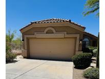 Single-Gathering home featuring a two-car garage, desert landscaping, and a neutral color palette at 4327 E Desert Sky Ct, Cave Creek, AZ 85331