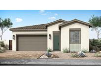 Charming single-story home with a two-car garage and neatly landscaped front yard at 2153 E Mill Rd, San Tan Valley, AZ 85140