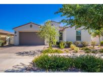 Charming single-story home with a well-manicured front yard and a spacious two-car garage at 10348 E Tupelo Ave, Mesa, AZ 85212
