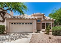 Charming single-story home showcasing a well-manicured front yard and a two-car garage at 786 S Catalina St, Gilbert, AZ 85233