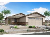 Charming single-story home featuring a neutral color palette, stone accents, and a two-car garage at 24254 W Agora Ln, Buckeye, AZ 85326