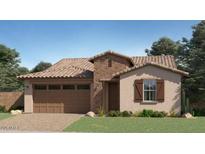Charming single-story home featuring a tile roof, stucco siding, and a two-car garage at 1378 W J Waltz Way, Apache Junction, AZ 85120