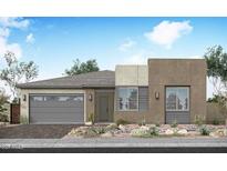 Modern single-story home featuring a two-car garage, neutral stucco, and well-maintained landscaping at 2576 E Tapenade Dr, San Tan Valley, AZ 85140