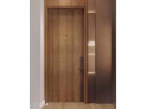 Elegant wood front door featuring sleek hardware and unit number at 5050 N Camelback Ridge Dr # 2306, Scottsdale, AZ 85251