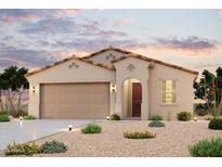 Charming single-story home with a two-car garage and low-maintenance desert landscaping at 2182 S 246Th Ln, Buckeye, AZ 85326