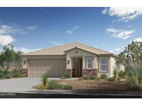 Charming single-story home with neutral colors, stone accents, desert landscaping, and a two-car garage at 18182 W Papago St, Goodyear, AZ 85338