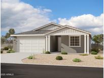 Charming single-story home with a neutral color scheme, well-maintained landscaping, and a two-car garage at 5524 W Piedmont Rd, Laveen, AZ 85339