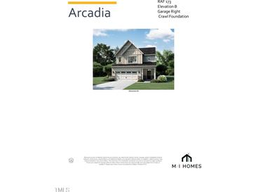Two-story home with gray siding, white trim, and a two-car garage at 2484 Field Poppy Dr # 173, Apex, NC 27502