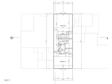 Second floor plan featuring bedroom, bathroom, and bonus room at 59 Grading Stick Court, Angier, NC 27501