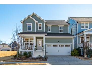 Two-story craftsman home with front porch and two-car garage at 101 Copper Leaf Ave, Chapel Hill, NC 27516