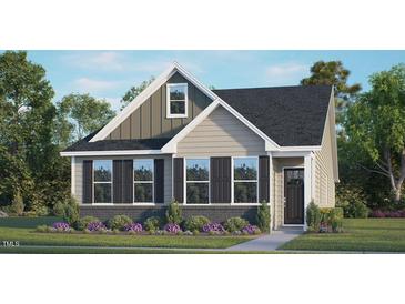Attractive craftsman style home with neutral siding and landscaping at 1320 White Verona Way, Knightdale, NC 27545