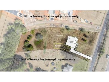 Concept drawing of proposed house and RV parking, showing a large lot size and the septic tank area at 4622 Durham Rd, Wake Forest, NC 27587
