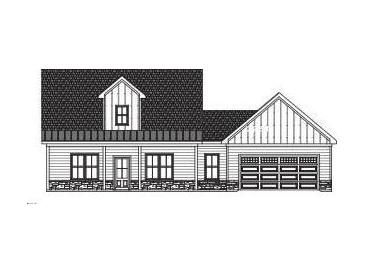 Charming, modern home with a two-car garage, dormer window, and stone accents at 432 Springtooth Dr, Zebulon, NC 27597