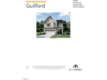 A view of the Guilford model Elevation B, displaying its architectural design at 2375 Field Poppy Dr # 207, Apex, NC 27502