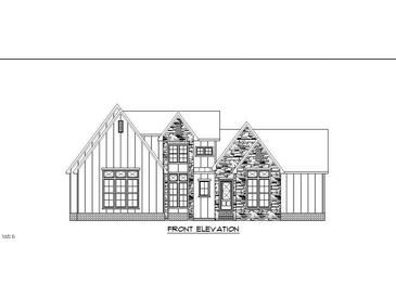 Charming two-story home with stone and siding, showcasing a welcoming front elevation design at 4340 Coldwater Springs Dr, Raleigh, NC 27616