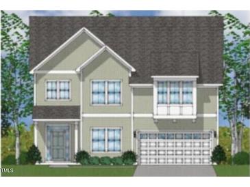 Charming two-story home showcasing a well-manicured lawn and a welcoming entrance, complemented by lush landscaping at 230 N Maple Walk Dr # 230, Garner, NC 27529