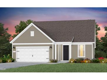 Charming single-Gathering home featuring a two-car garage and craftsman-style details at 1809 Angelonia Way, Fuquay Varina, NC 27526