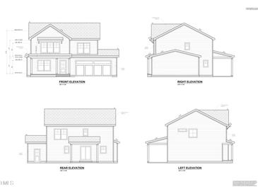 Detailed elevation views of the home showcasing the front, rear, left, and right sides at 10 Silver Ct, Smithfield, NC 27577