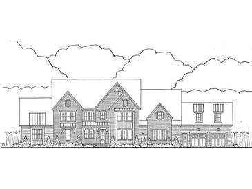 Illustration showing a charming two-story home with detailed architectural design and a two-car garage at 1708 Legacy Ridge Ln, Wake Forest, NC 27587