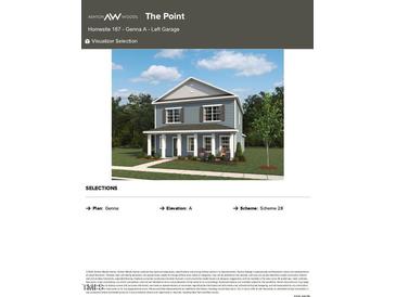 Charming two-story home featuring a symmetrical facade, light blue siding, and a welcoming front porch at 2868 Quarry Rd # 167, Rolesville, NC 27571