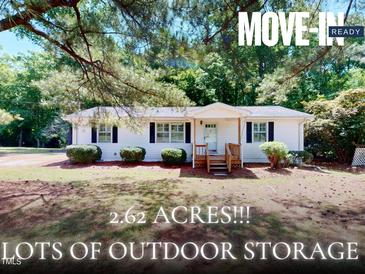 Charming move-in ready one-story home on 2.62 acres offers lots of outdoor storage at 4509 Stevens Chapel Rd, Smithfield, NC 27577