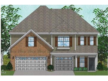 Two-story home with a symmetrical facade, brick and siding exterior, and a two-car garage at 84 Black Walnut Dr # 200, Garner, NC 27529