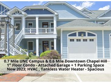 Charming two-story condo with attached garage and private outdoor spaces in a desirable location at 511 Hillsborough St # Bldg B 106, Chapel Hill, NC 27514
