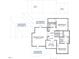 Detailed floor plan of home showing layout of rooms and unfinished storage spaces, plus room dimensions at 3812 Peaceful Creek Trl, Zebulon, NC 27597