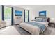 Comfortable bedroom featuring soft carpet, stylish furnishings, and ample natural light for a relaxing and inviting atmosphere at 164 Clove Hitch Ln, Fuquay Varina, NC 27526