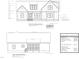 Detailed architectural drawing of the home's front elevation, showcasing design elements at 7327 Shawan Rd, Wendell, NC 27591