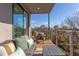Charming balcony featuring comfortable seating arrangements and a view of the surrounding neighborhood, perfect for outdoor enjoyment at 600 N Roxboro St # 43, Durham, NC 27701