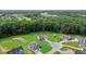 An aerial view of suburban homes with well-manicured lawns and lush green landscaping at 75 Woodbark Cv # 10, Willow Springs, NC 27592
