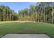 Spacious backyard with grassy lawn and tree line at 13525 Old Creedmoor Rd, Wake Forest, NC 27587