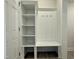 Mudroom with built-in storage including shelves, hooks, and a bench at 492 Traditions Grande Blvd # 26, Wake Forest, NC 27587