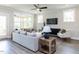 Cozy living room with hardwood floors, large windows, and comfortable seating at 6059 Scalybark Road, Durham, NC 27712