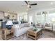 Bright living room featuring an open floor plan with modern furnishings and views to the outside at 6059 Scalybark Road, Durham, NC 27712