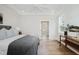 Serene bedroom with ceiling fan, ensuite bathroom and a view to backyard at 30 Imperial Oaks Ct, Youngsville, NC 27596