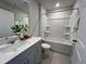 Bathroom with tub shower combo and vanity at 141 Beacon Hill Rd # 13, Lillington, NC 27546