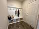 Inviting entryway with built-in bench, cubbies, and hooks at 141 Beacon Hill Rd # 13, Lillington, NC 27546