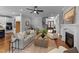 Cozy living room with hardwood floors, fireplace, and neutral tones offers a relaxing atmosphere at 262 Hook Dr # 12, Fuquay Varina, NC 27526
