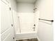 Clean bathroom with a shower and tub combination, perfect for relaxation and functionality at 152 Southern Estates Dr, Sanford, NC 27330