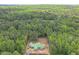 An aerial view of a home under construction surrounded by a vibrant, dense forest at 279 Westhampton Dr, Pittsboro, NC 27312