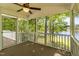 Cozy screened-in porch overlooking the lake at 3309 Westcott Cir, Sanford, NC 27330