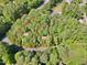 Overhead perspective of the wooded lot, providing a serene setting for a future residence build at 2332 Windy Woods Dr, Raleigh, NC 27607