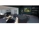 Inviting entertainment room is styled with modern furniture, shelves, a bar area, and a billiards table at 2332 Windy Woods Dr, Raleigh, NC 27607