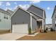 Beautiful two-story home featuring a two-car garage and stylish gray siding at 1505 Patchings Ln, Knightdale, NC 27545